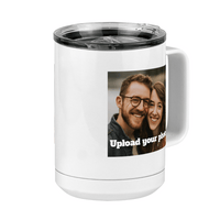 Thumbnail for Personalized Coffee Mug Tumbler with Handle (15 oz) - Upload Your Photo - Front Right View
