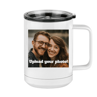 Thumbnail for Personalized Coffee Mug Tumbler with Handle (15 oz) - Upload Your Photo - Right View