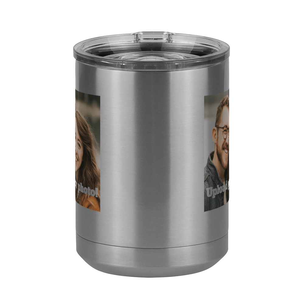 Personalized Coffee Mug Tumbler with Handle (15 oz) - Upload Your Photo - Front View