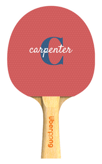 Thumbnail for Custom Solid Color Ping Pong Paddle - Name Over Initial - Side B View